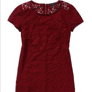 Aritzia Talula Oji Dress Lace Burgundy